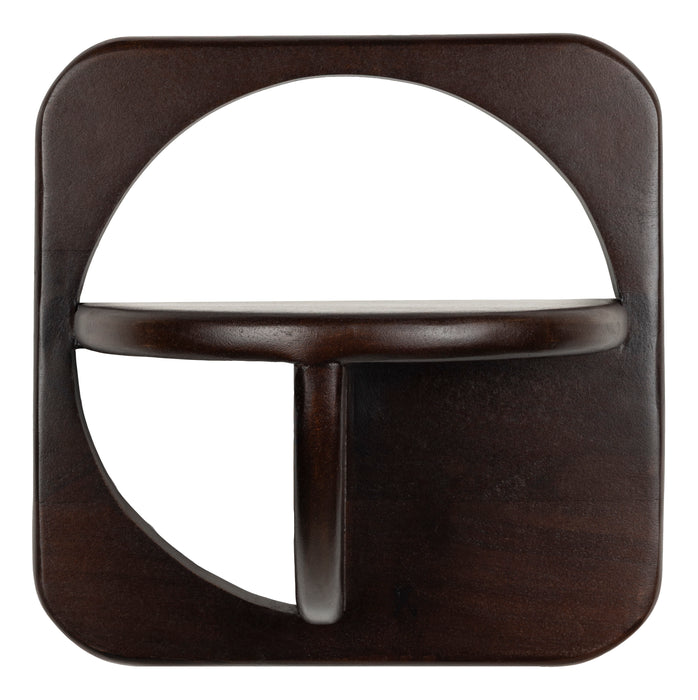 ZILT Wandplank Falynn Walnootlook, Set van 2 stuks - Bruin - ThatLyfeStyle
