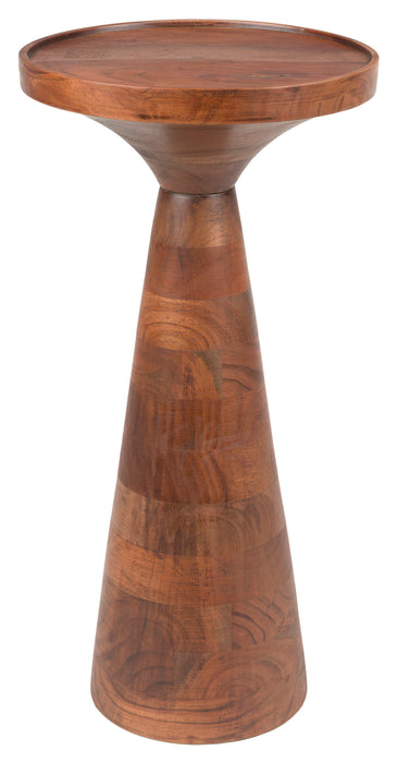 Zuiver Ronde Bijzettafel Floss Acaciahout, 28cm - Walnoot - ThatLyfeStyle