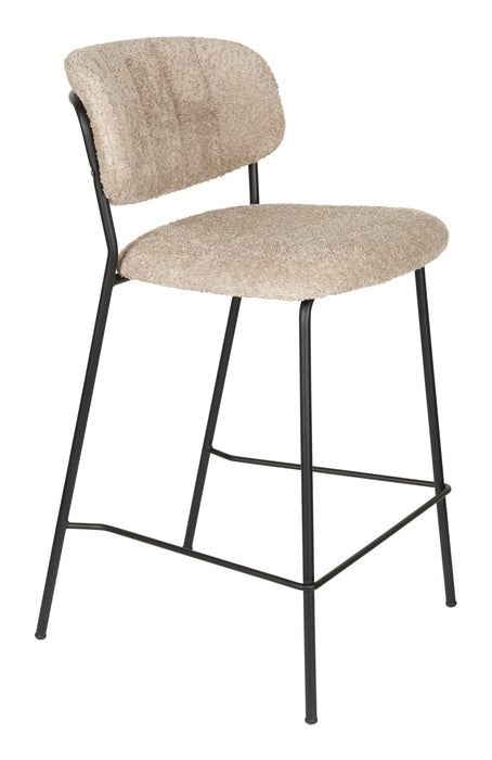 ZILT Barstoel Kolten Bouclé - Beige (zithoogte 65cm)