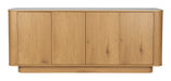 ZILT Dressoir Nathen Eiken en marmerlook, 180cm - Naturel