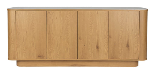 ZILT Dressoir Nathen Eiken en marmerlook, 180cm - Naturel