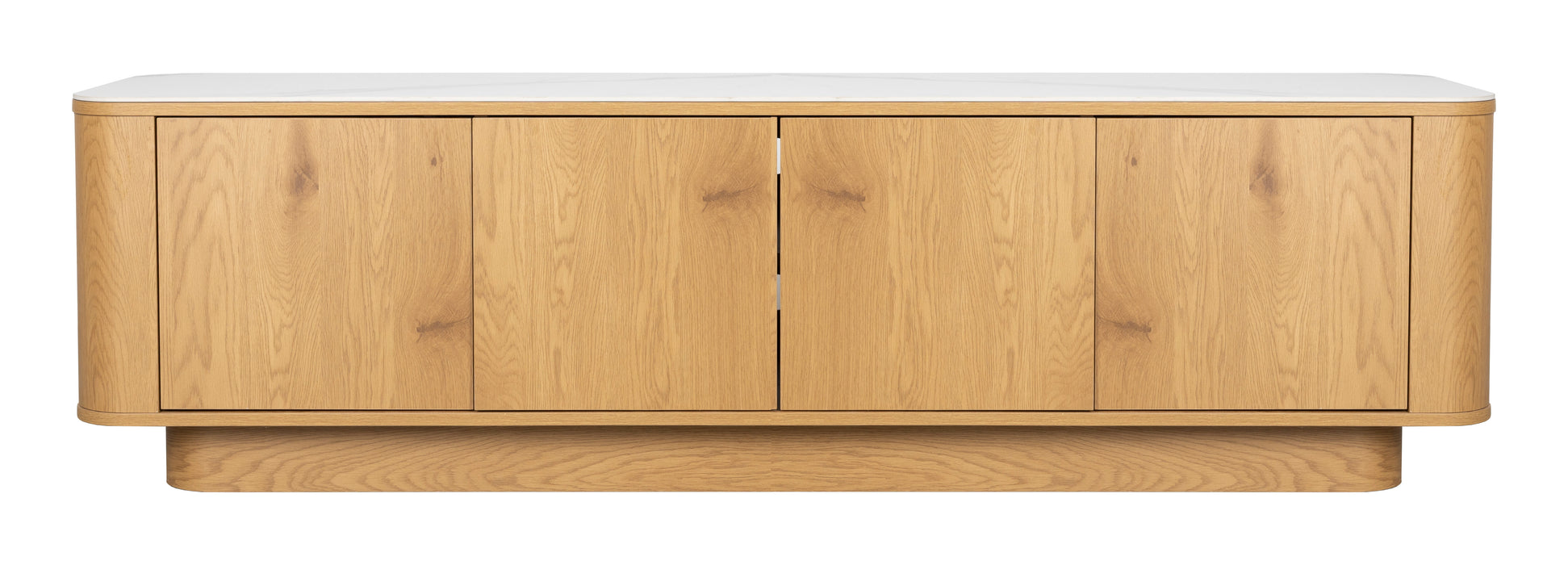 ZILT TV-meubel Nathen Eiken en marmerlook, 180cm - Naturel