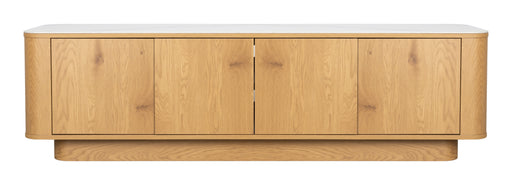 ZILT TV-meubel Nathen Eiken en marmerlook, 180cm - Naturel