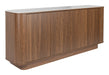 ZILT Dressoir Nathen Walnoot en marmerlook, 180cm
