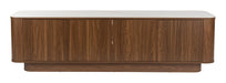 ZILT TV-meubel Nathen Walnoot en marmerlook, 180cm - Bruin