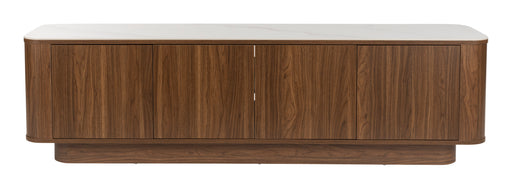 ZILT TV-meubel Nathen Walnoot en marmerlook, 180cm - Bruin - ThatLyfeStyle