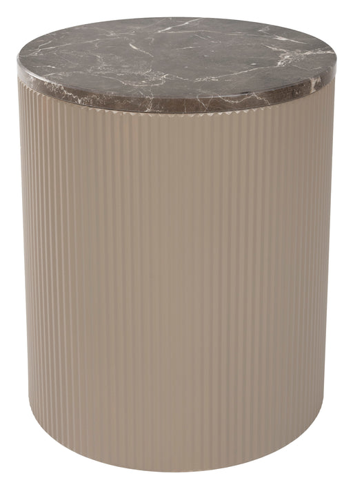 ZILT Ronde Bijzettafel Saquan Marmer, 35cm - Beige