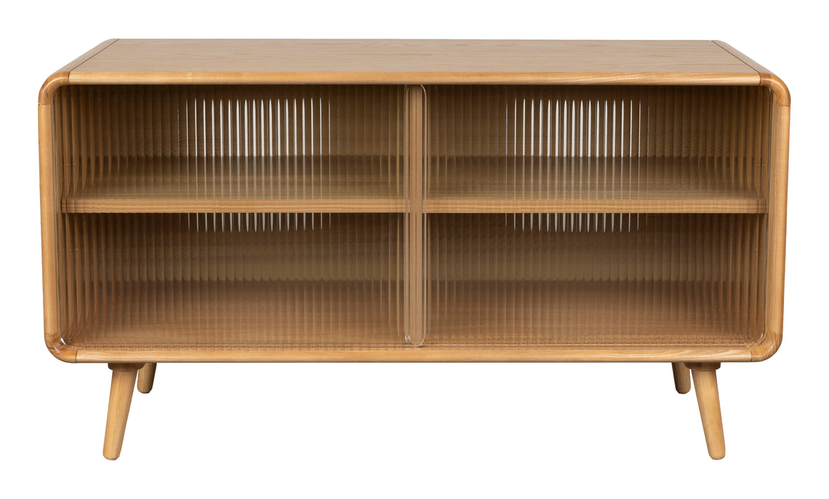 Zuiver TV-meubel Rise Eikenlook en glas, 100cm - Naturel