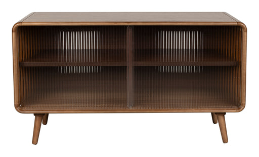 Zuiver TV-meubel Rise Walnootlook en glas, 100cm - Bruin
