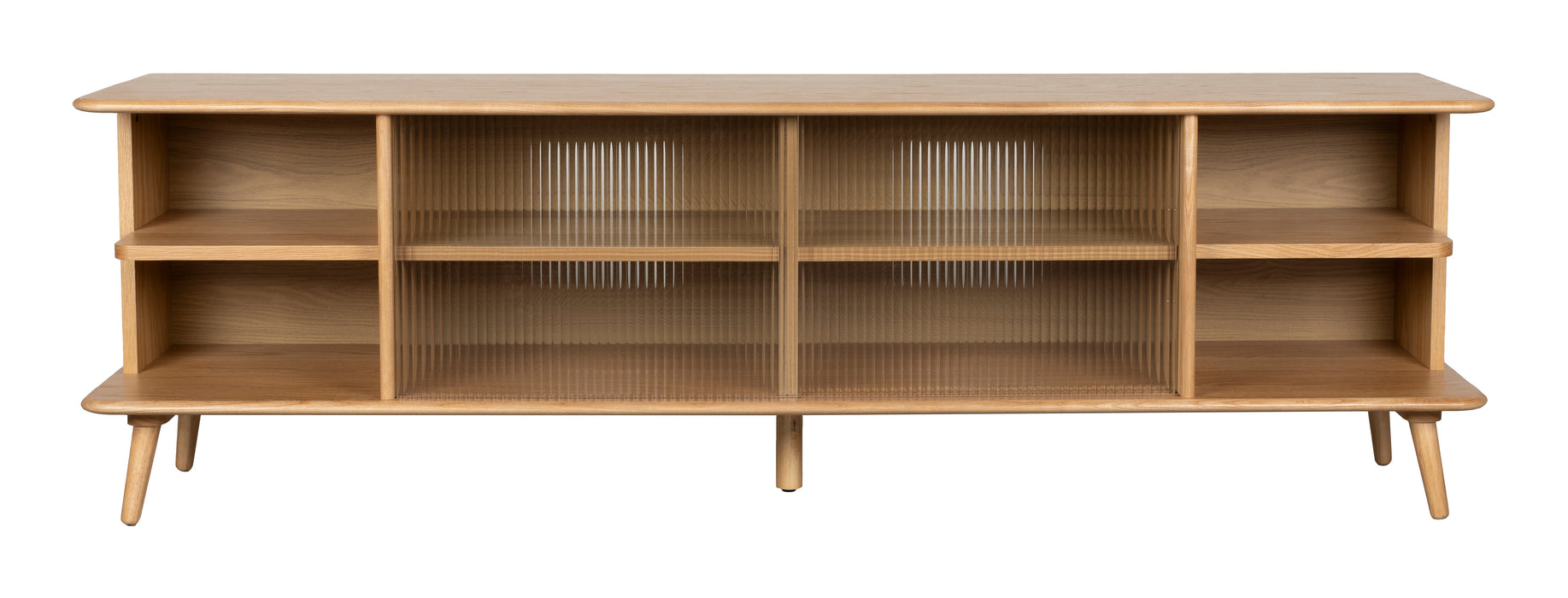 Zuiver TV-meubel Rise Eikenlook en glas, 180cm - Naturel