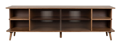 Zuiver TV-meubel Rise Walnootlook en glas, 180cm - Bruin - ThatLyfeStyle