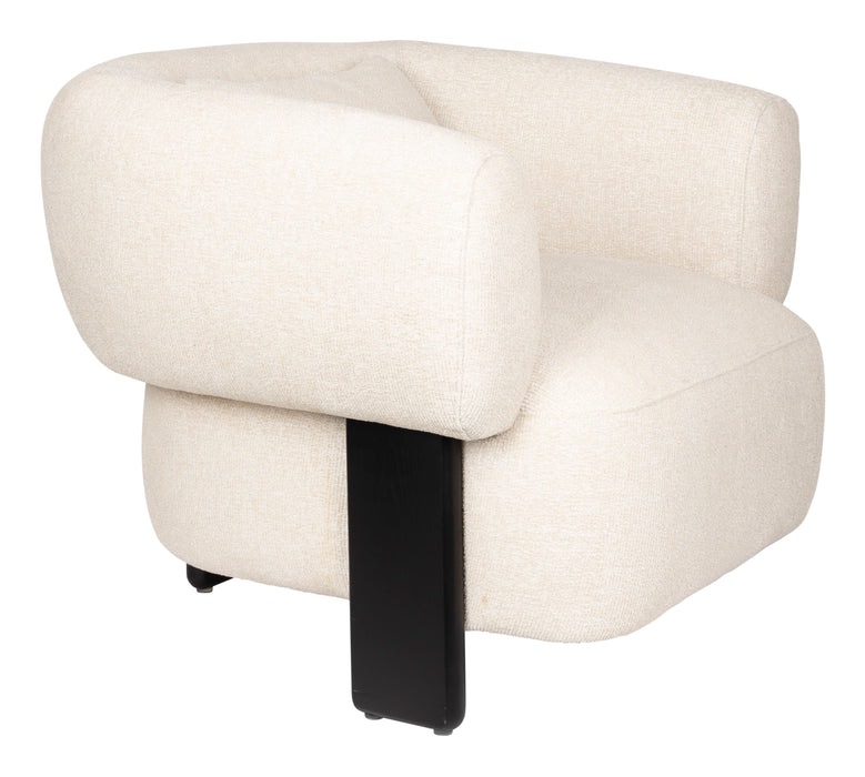 Zuiver Fauteuil Neil Geweven stof en hout - Wit