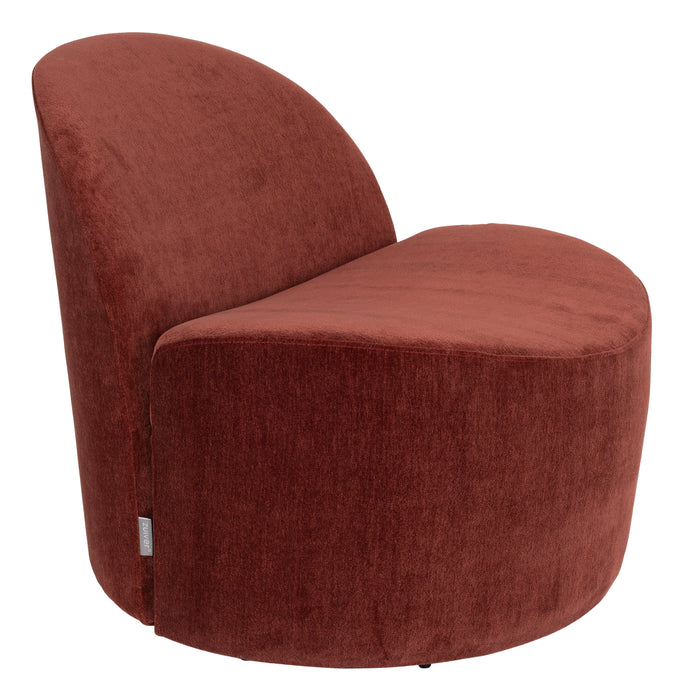 Zuiver Fauteuil Bloom Grof geweven stof - Rood