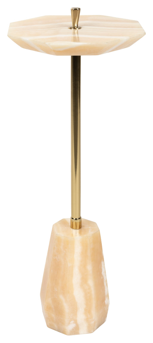 Dutchbone Bijzettafel Onno Marmer, 27 x 25cm - Beige - Rond - ThatLyfeStyle
