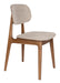 Dutchbone Eetkamerstoel Marais Geweven stof en hout - Beige - ThatLyfeStyle