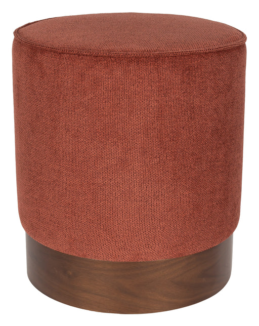 Dutchbone Hocker Bellevue Geweven stof en hout - Rood - ThatLyfeStyle