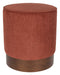 Dutchbone Hocker Bellevue Geweven stof en hout - Rood