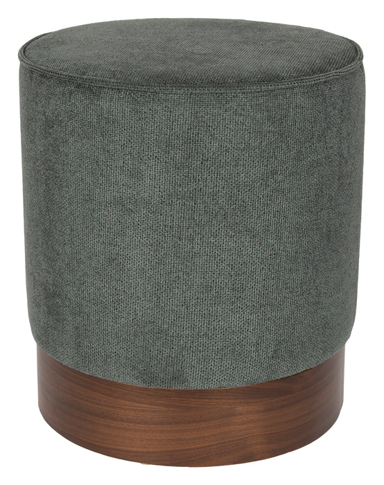 Dutchbone Hocker Bellevue Geweven stof en hout - Groen
