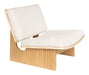 Zuiver Fauteuil Volana Chenille en hout - Beige