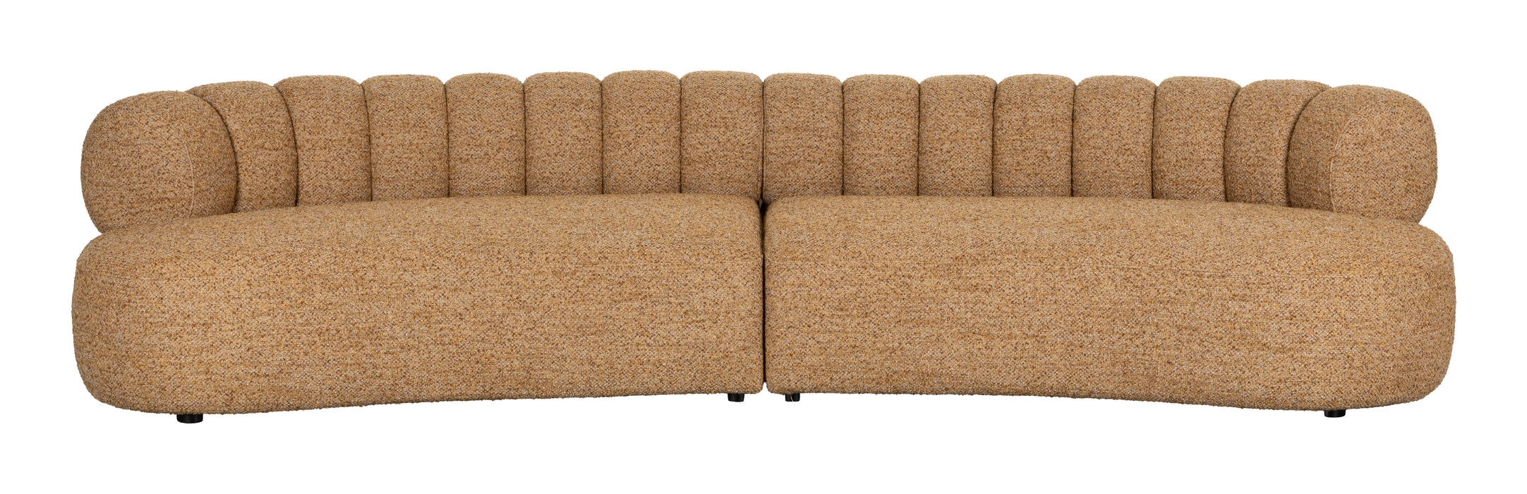 Dutchbone Organische 4,5-zits Bank Duvane 310cm, Geweven stof - Bruin