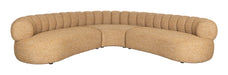 Dutchbone Organische 7-zits Hoekbank Duvane 286 x 286cm, Geweven stof - Bruin