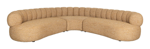 Dutchbone Organische 7-zits Hoekbank Duvane 286 x 286cm, Geweven stof - Bruin - ThatLyfeStyle