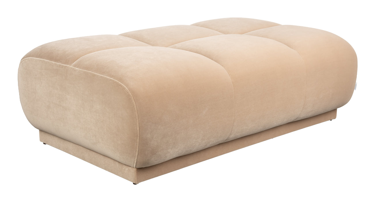 Zuiver Poef Hazel Velvet 127 x 80 cm - Beige