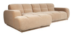 Zuiver Loungebank Hazel Links, 267cm, Velvet - Beige