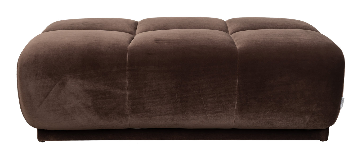 Zuiver Poef Hazel Velvet, 127 x 80cm - Bruin