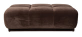 Zuiver Poef Hazel Velvet, 127 x 80cm - Bruin