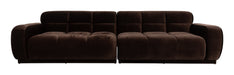Zuiver 4,5-zits Bank Hazel 395cm, Velvet - Bruin