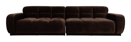 Zuiver 4,5-zits Bank Hazel 395cm, Velvet - Bruin