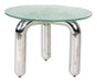 Dutchbone Ronde Bijzettafel Marly Glas en chroom, 60cm - Transparant