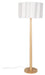 Dutchbone Vloerlamp Scallop Jute en hout, 150cm hoog - Naturel