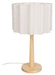 Dutchbone Tafellamp Scallop Jute en hout, 51cm hoog - Naturel