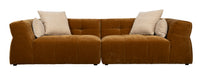 Dutchbone 4,5-zits Bank Hodge 278cm, Velvet - Oker