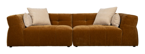 Dutchbone 4,5-zits Bank Hodge 278cm, Velvet - Oker