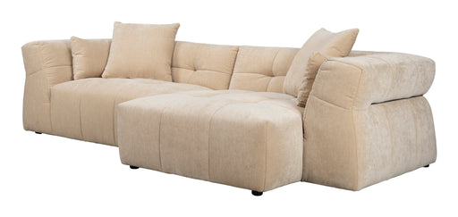 Dutchbone Loungebank Hodge Rechts, 278cm, Velvet - Beige