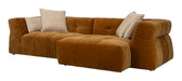 Dutchbone Loungebank Hodge Rechts, 278cm, Velvet - Oker