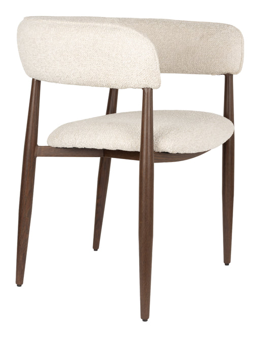 ZILT Eetkamerstoel Steef met armleuning, Bouclé - Beige
