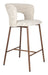 ZILT Barstoel Lannis Geweven stof - Beige (zithoogte 67cm)