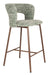 ZILT Barstoel Lannis Geweven stof - Groen (zithoogte 67cm)