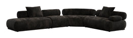Zuiver 7,5-zits Hoekbank Rembrandt 594cm, Rechts, Ribstof - Bruin