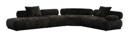 Zuiver 7,5-zits Hoekbank Rembrandt 594cm, Rechts, Ribstof - Bruin