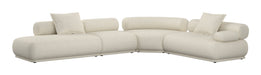 Zuiver 7,5-zits Hoekbank Rembrandt 594cm, Rechts, Ribstof - Beige