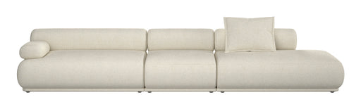 Zuiver 4,5-zits Bank Rembrandt 455cm, Links, Ribstof - Beige - ThatLyfeStyle