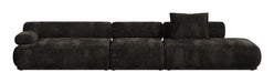 Zuiver 4,5-zits Bank Rembrandt 455cm, Links, Ribstof - Bruin
