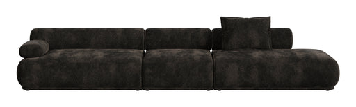Zuiver 4,5-zits Bank Rembrandt 455cm, Links, Ribstof - Bruin - ThatLyfeStyle