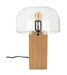 Dutchbone Tafellamp Mavery Glas en Acaciahout - Naturel