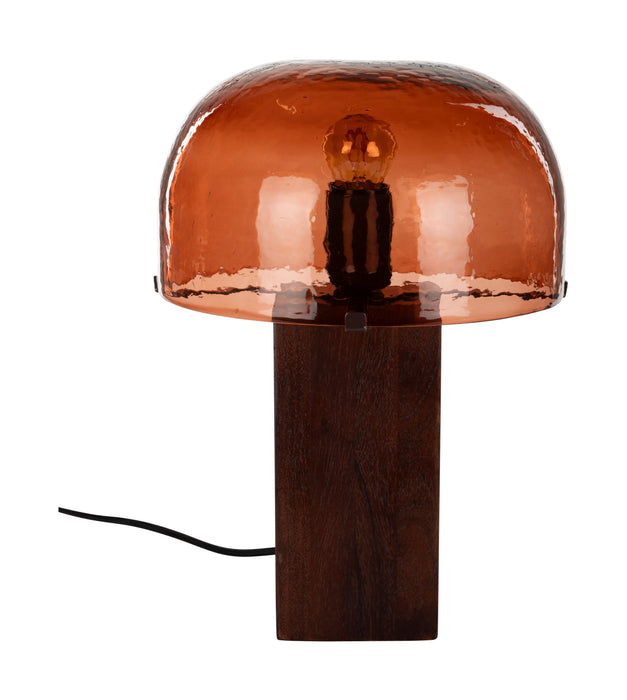 Dutchbone Tafellamp Mavery Glas en acaciahout - Bruin